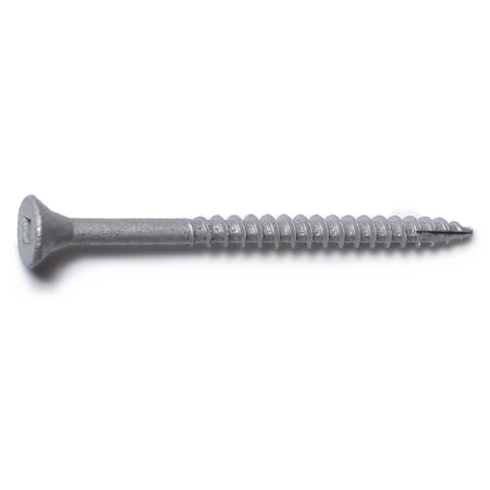 Buildright Deck Screw, #8 x 2-1/2 in, Steel, Flat Head, Square Drive, 525 PK 09189